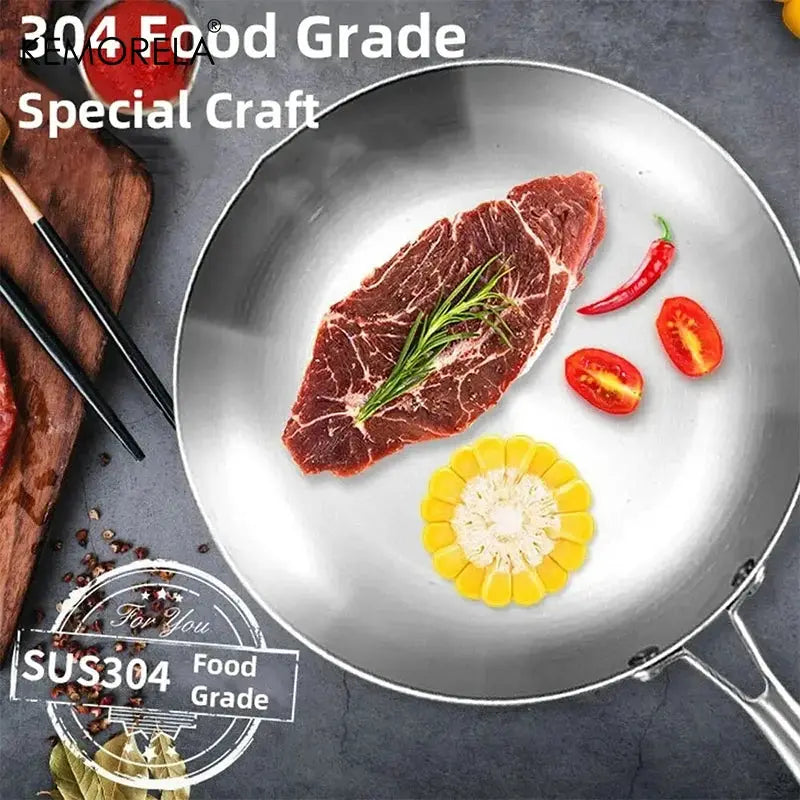 Frying Pan Set | 304 Stainless Steel | Non-Stick Coating | 22/24/26/28 cm