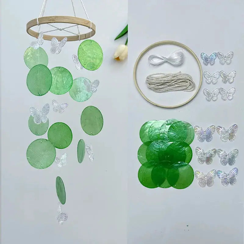 Butterfly Seashell Wind Chimes Garden Outdoor Indoor DIY Hanging Dream Catchers Kids Room Nursery Decoration Home Bedroom Decor from PriceLows™