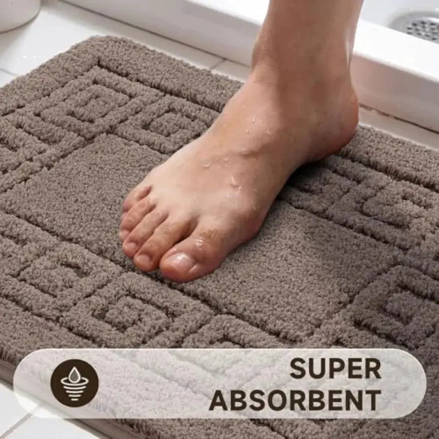 Bathroom Rugs Sets 3 Pcs Non Slip Washable, Absorbent Microfiber Bath Mats for Bathroom Shower Rug Runner Quick Dry, Plush Supe from PriceLows™