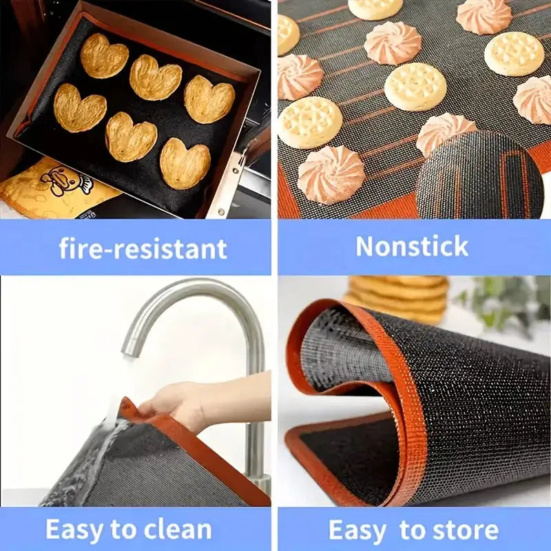 Baking Mat | Reusable Perforated Silicone | Airflow Mesh Oven Safe | One Size