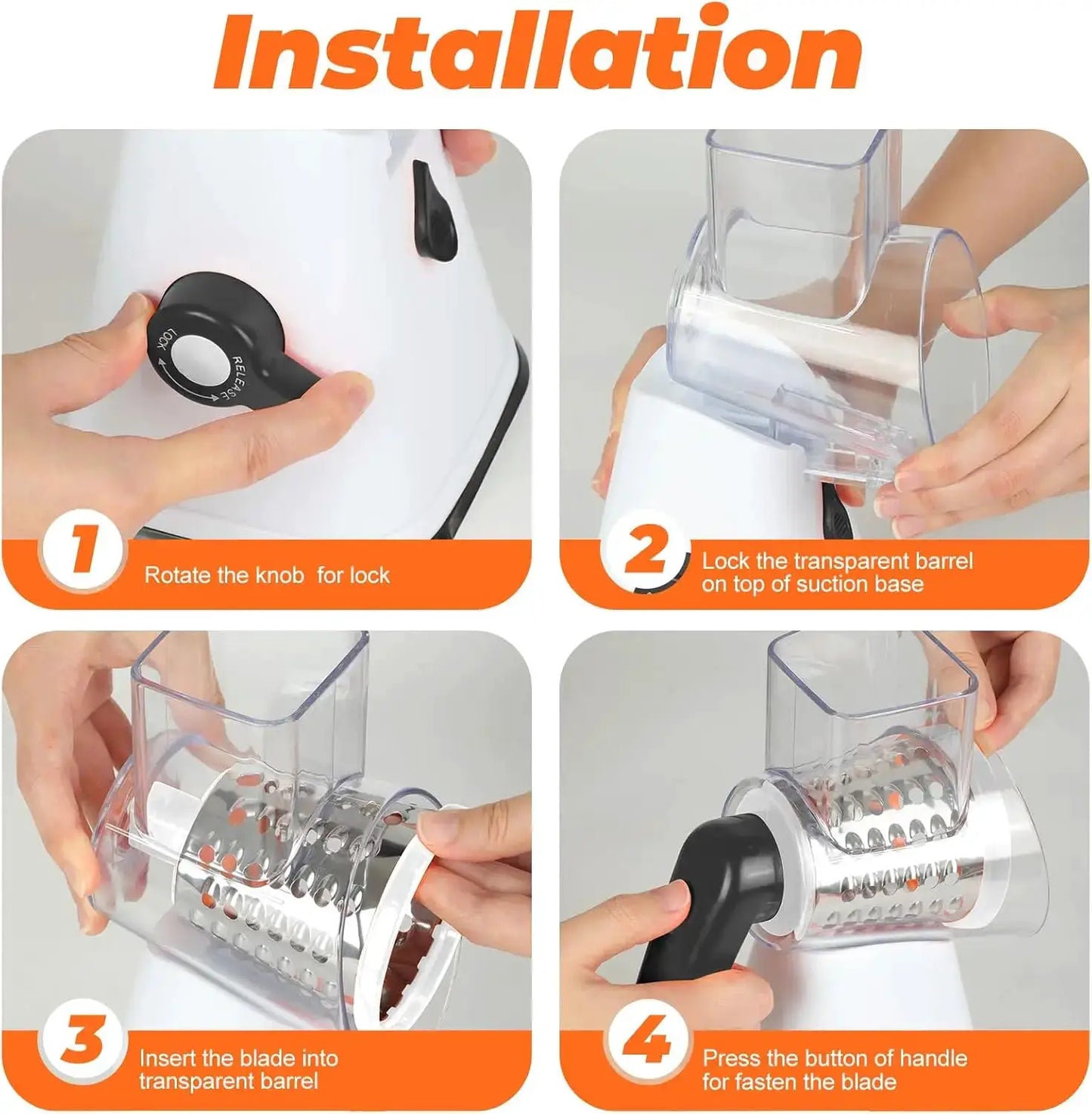Kitchen Rotary Grater | Stainless Steel | Multi Purpose Slicer
