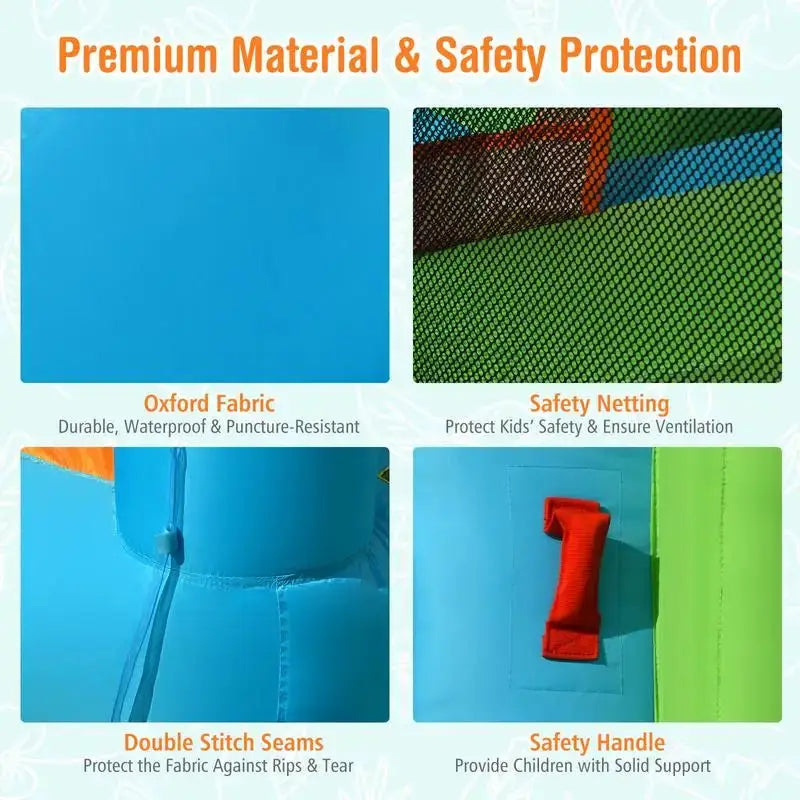 Inflatable Water Slide with Bounce House and Splash Pool without Blower for from PriceLows™