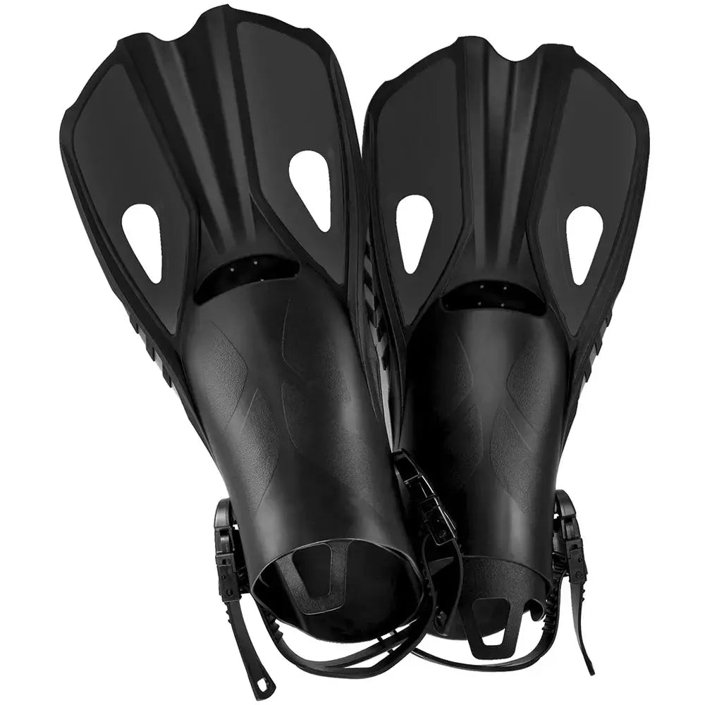 Snorkel Fins Swim Flippers Short Diving Frog Shoes Duck Webs Adjustable Silicone Travel Size Open Heel Adult Men Women Youth Kid from PriceLows™