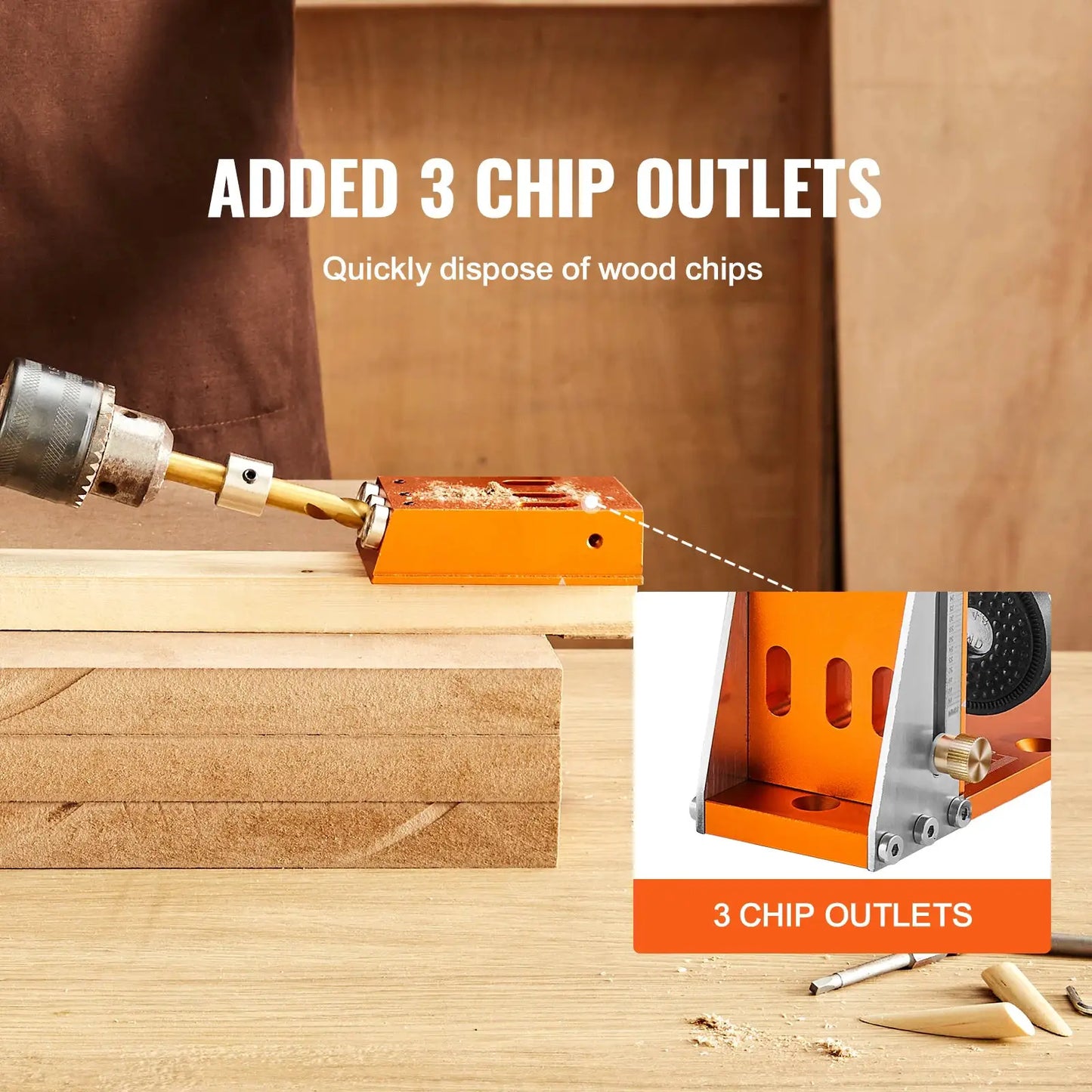 SucceBuy 30 Pcs Pocket Hole Jig Kit Adjustable & Easy to Use Pocket Hole Jig System with Step Drills Wrenches Drill Stop Rings from PriceLows™