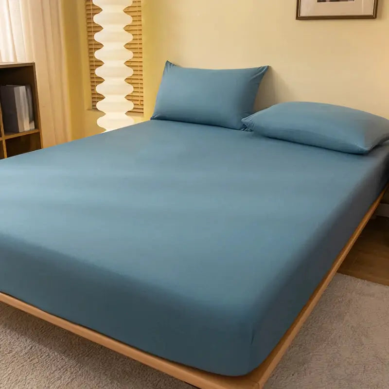 1 piece of solid color matte bed sheet, solid color bed cover for bedroom, bedding (excluding pillowcases) from PriceLows™