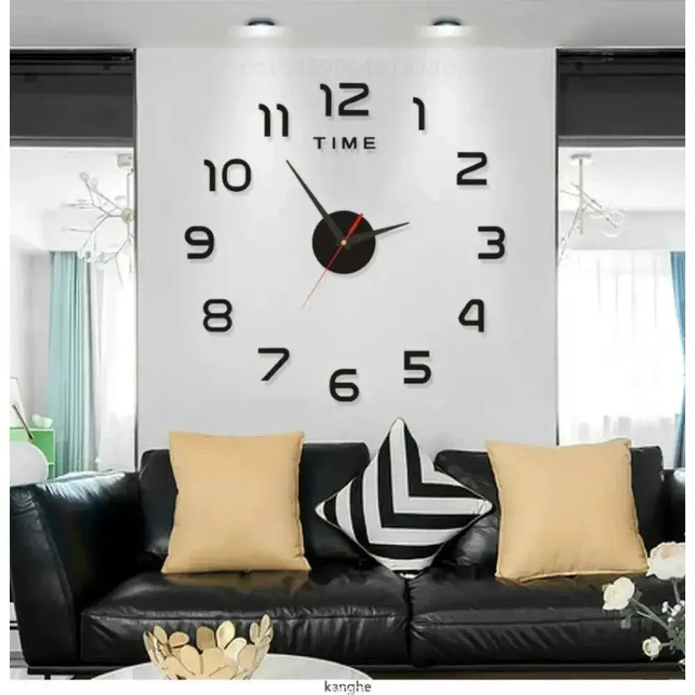 2023 Modern Design Large Wall Clock 3D DIY Quartz Clocks Fashion Watches Acrylic Mirror Stickers Living Room Home Decor Horloge from PriceLows™