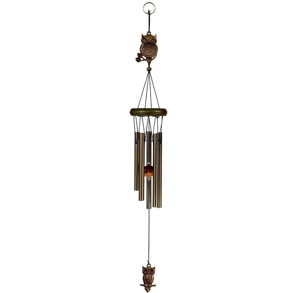 Musical Wind Chime 5 Bronze Aluminum Tubes Creative Gift for Room Outdoor GardenDecor Butterfly Owl Charms Hanging Chimes Decors from PriceLows™