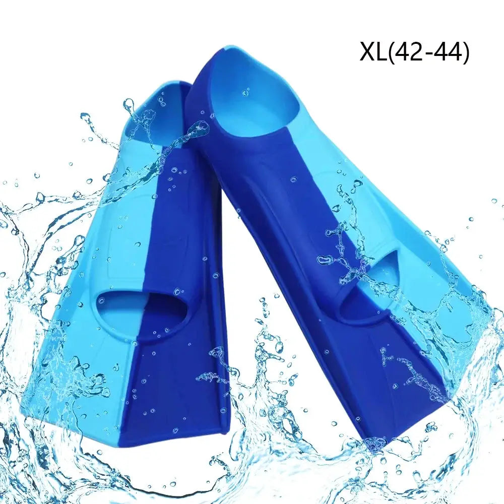 Silicone Fins Split Flipper Children Adults Youth Snorkeling Swim Short Fins Pool Training Kids Girls Boys Beginners Multisize from PriceLows™