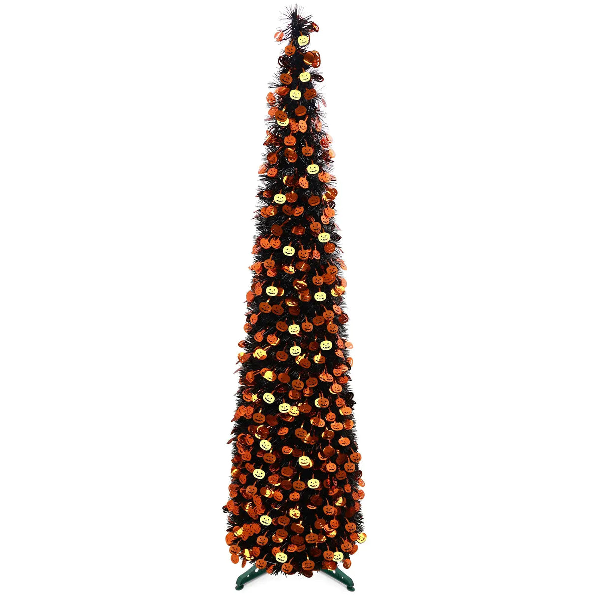 Pop Up Halloween Tree | 5 Ft | LED Lighted | Glitter Finish