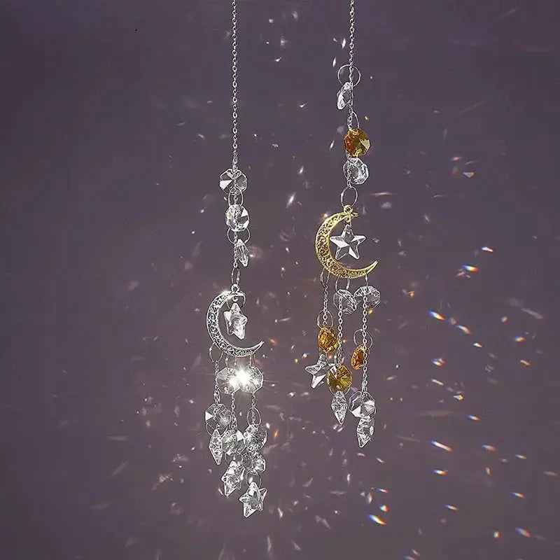 Crystal Rainbow Catcher Glass Light Wind Chimes Outdoor Art Hanging Pendant Home Decor Garden Prism Window Decoration Crafts from PriceLows™