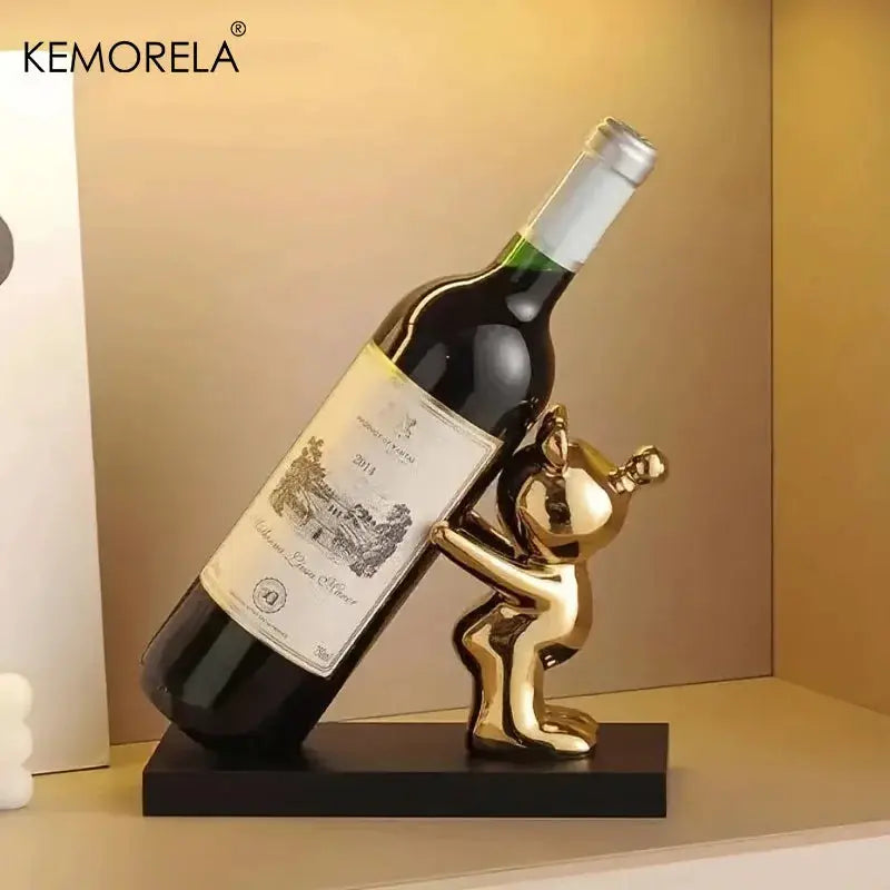 1/2 PCS Creative Wine Rack Ceramic Cartoon Decoration Living Room Home Decoration Cute Storage Rack Home Kitchen Bar Decoration from PriceLows™