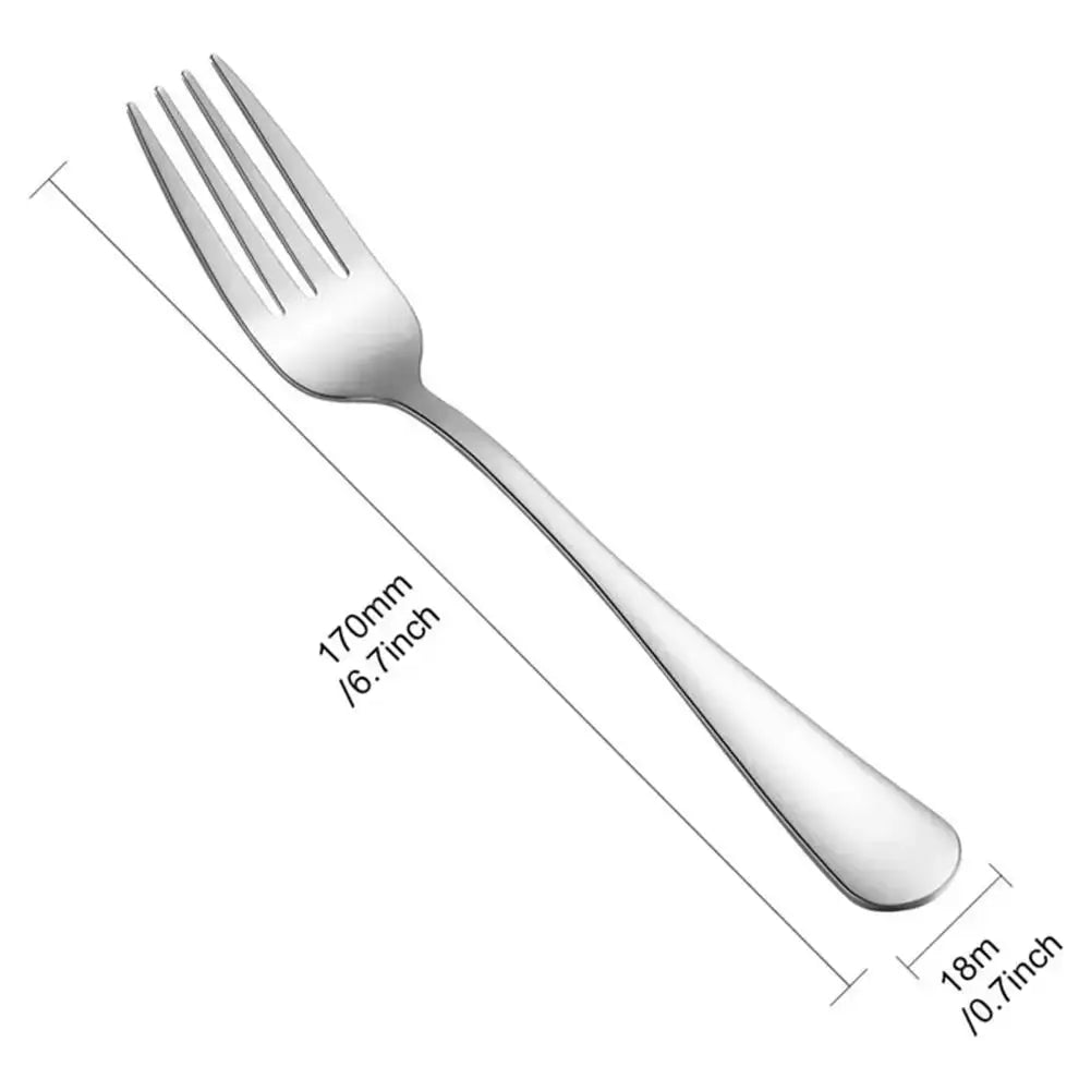 2/4/8pcs Stainless steel dessert fork, suitable for fruit mooncake cake snacks, tea, fruit salad, perfect for restaurant, party from PriceLows™