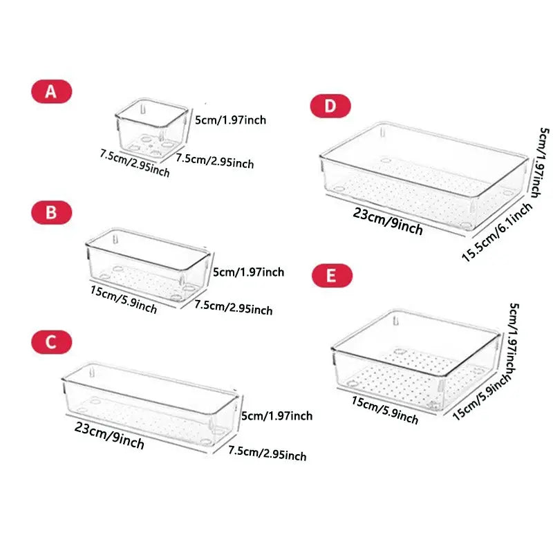 28 PCS Clear Drawer Organizers Set 4-Size Versatile Bathroom and Vanity Drawer Organizer Trays Storage Bins for Bedroom Kitchen from PriceLows™