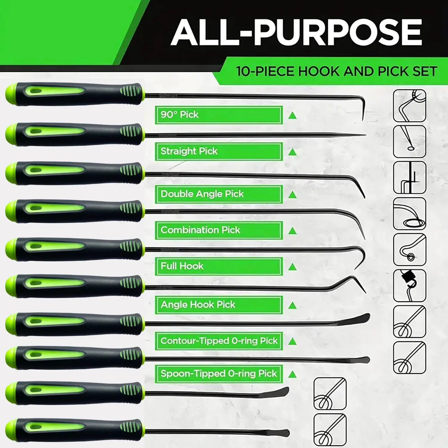 10Pcs Hook and Pick Tool, Pick Tool Set for Car Auto Oil Seal/O-Ring Seal Gasket Pick Hooks Puller Remover from PriceLows™