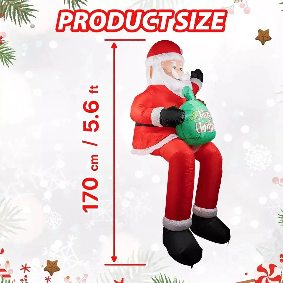Inflatable Santa Claus | 5.6 Foot LED | Outdoor Christmas Decor