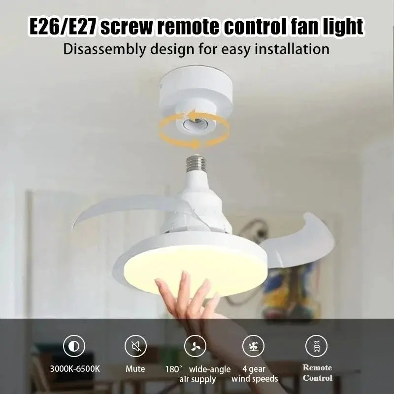 Ceiling Fan Light | Remote Control | E27 Socket | Dimmable LED