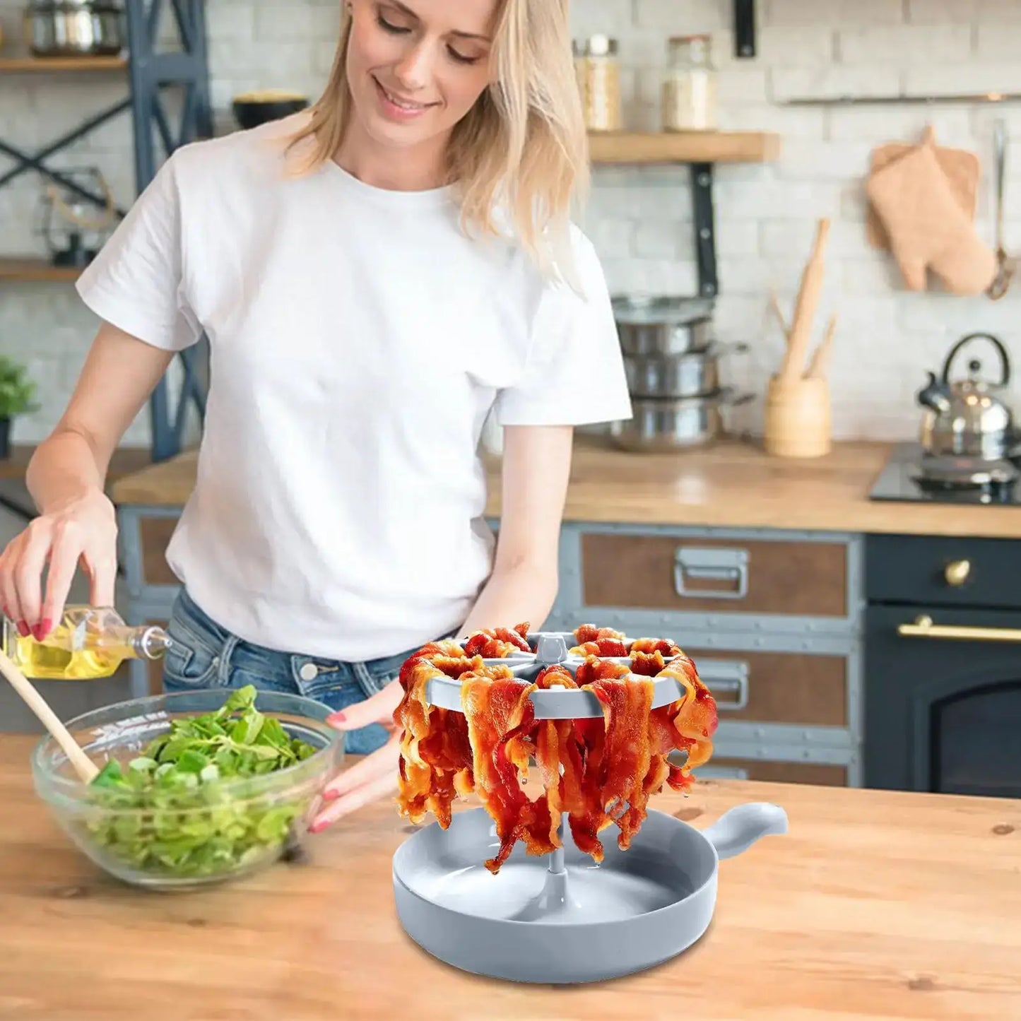 Microwave Bacon Cooker | Plastic PP | Size 18x15.5x15.4 cm | One Size