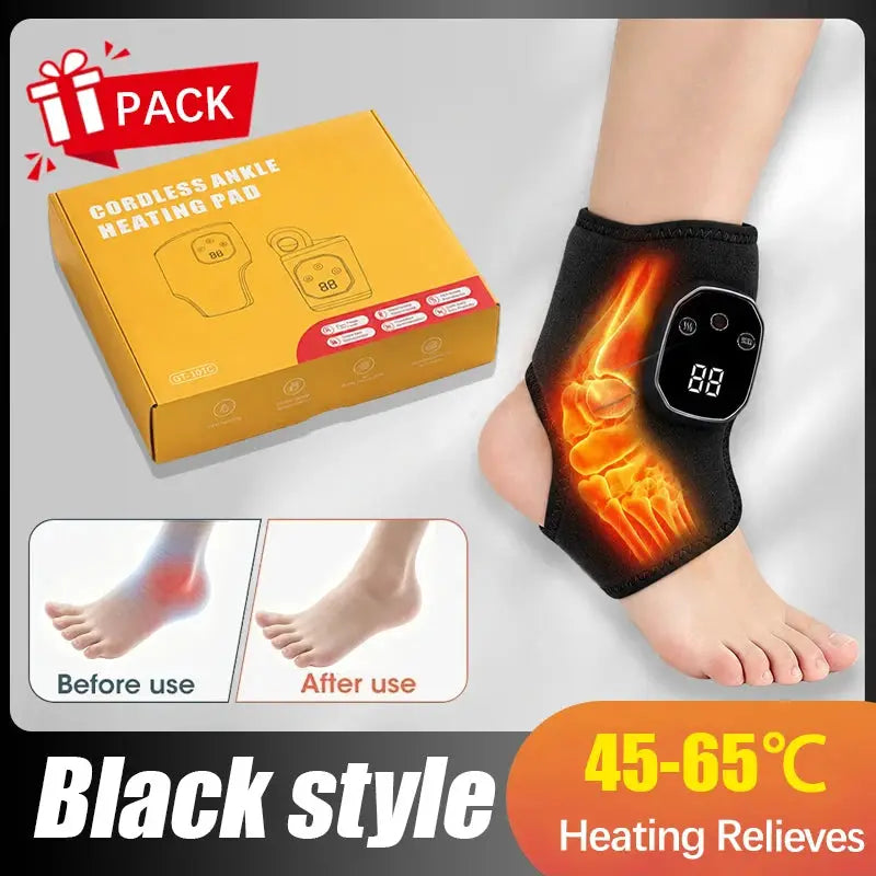 Portable Heated Foot Massager | Cordless Electric Vibration | Medium Size