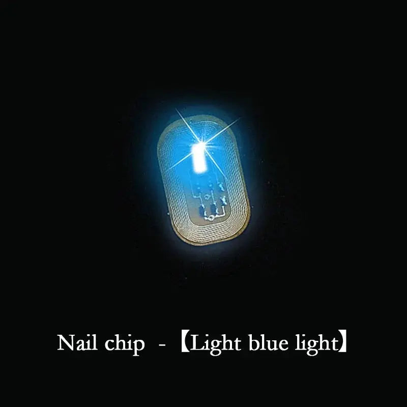 5pcs NFC Flash Nail Sticker LED Bare Chip Intelligent Luminous Nail Lamp Glow in the Dark Nail Stickers Enhancement Manicure from PriceLows™