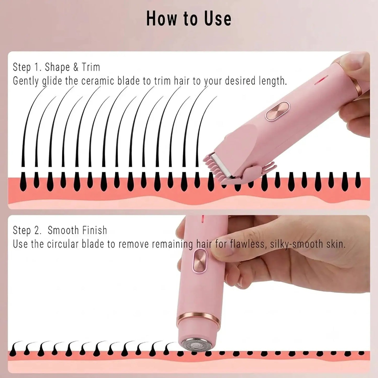 Rechargeable Electric Hair Trimmer | Dual Head | USB Powered