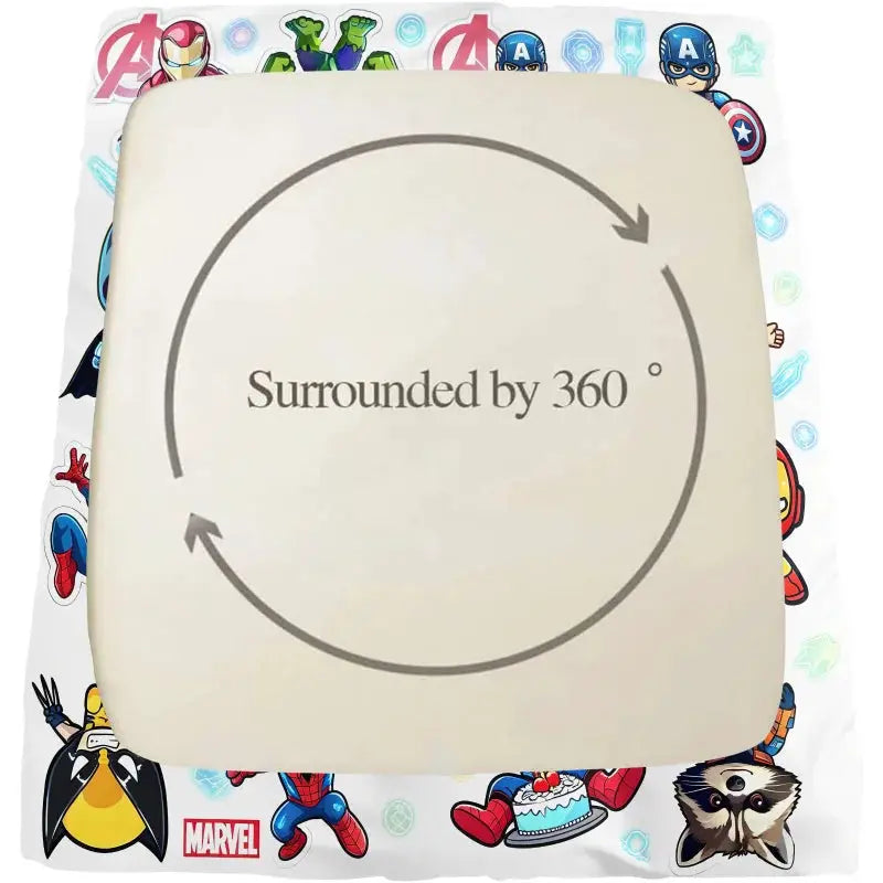 Marvel & DC Cartoon Fitted Sheet Set Chibi Superhero Bed Linen with Pillowcases Deep Pocket Gaming Room Fan Room Kids Room Decor from PriceLows™