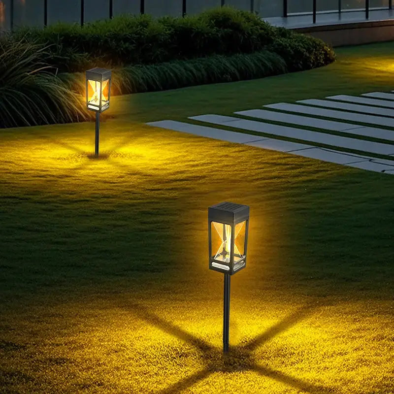 6PC Solar Garden Lights Outdoor Dusk to Dawn Sensor IP44 Waterproof Solar Pathway Lights Auto On/Off Solar Landscape Stake Light from PriceLows™