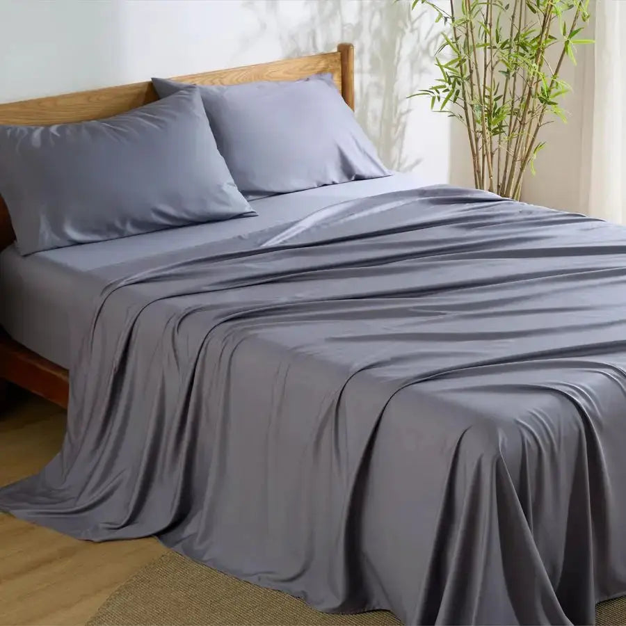 Queen Sheet Set, Cooling Sheets for Queen Size Bed Set, Rayon Derived from Bamboo, Breathable amp Soft, Deep Pocket Up to 16, Ho from PriceLows™