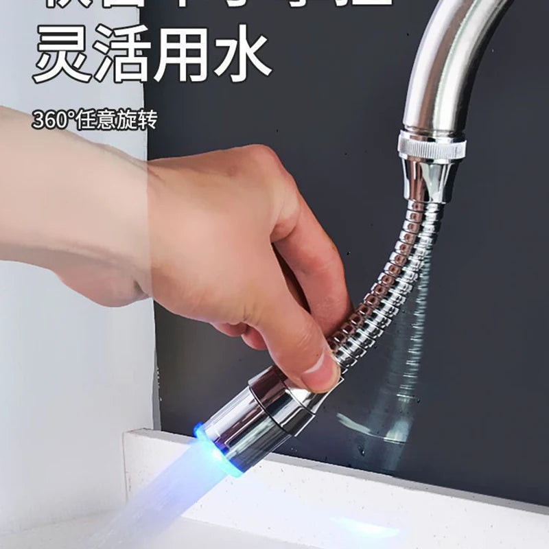 LED Faucet Nozzle | Temperature Sensing LED | Three Color Change Spout