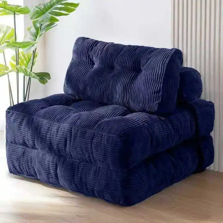 Foldable Sofa Lounger | 1.9m Length | Velvet Fabric | 6 Colors