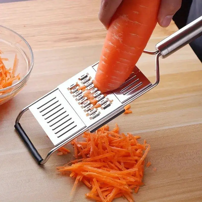 Vegetable Slicer | Stainless Steel Blades | Four In One | Bamboo Handles