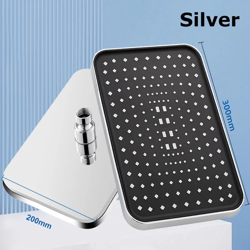 Shower Head | 12 Inch ABS High Pressure Rainfall | 360 Degree Adjustable Nozzle