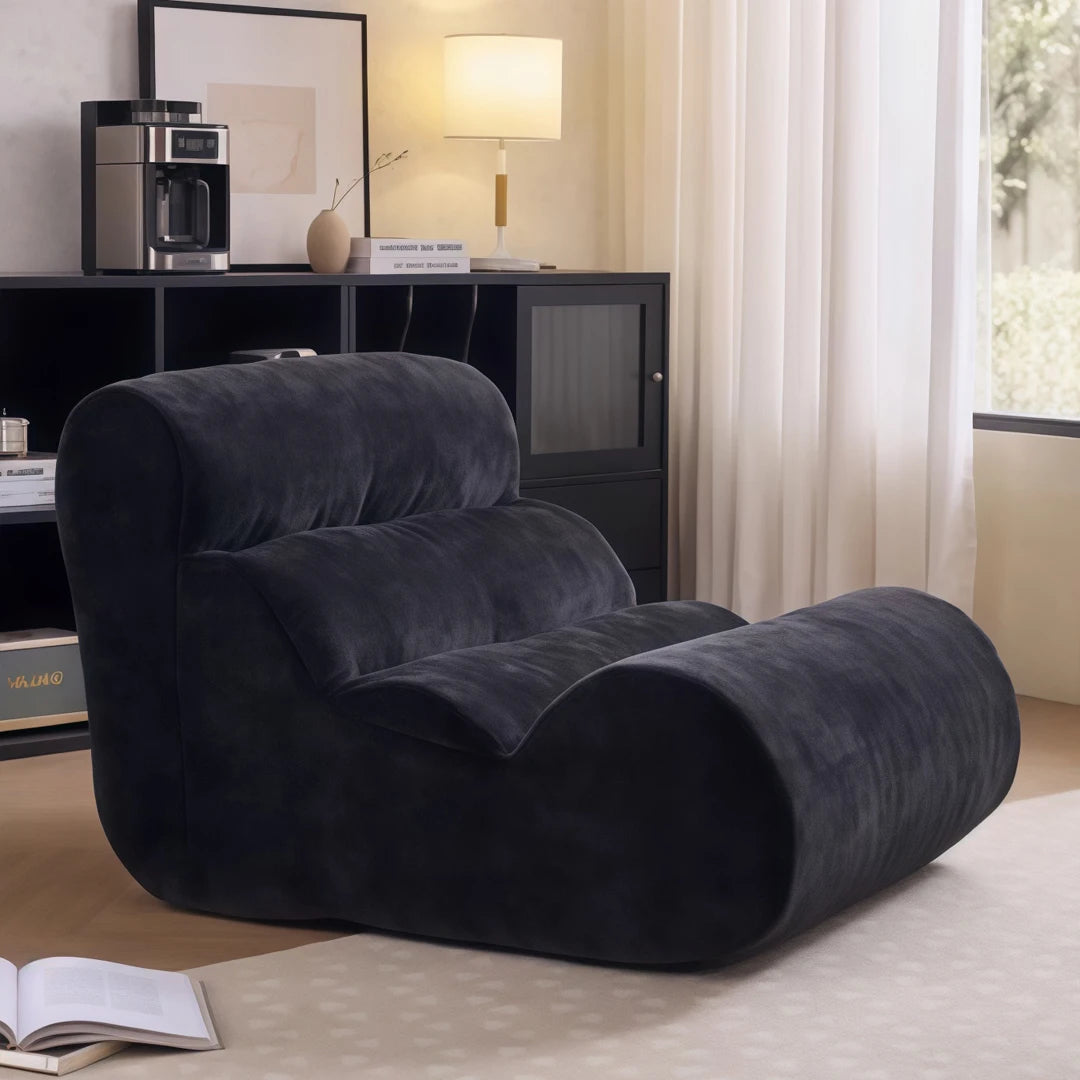 Lounge Chair | Velvet Fabric | No Assembly | One Size