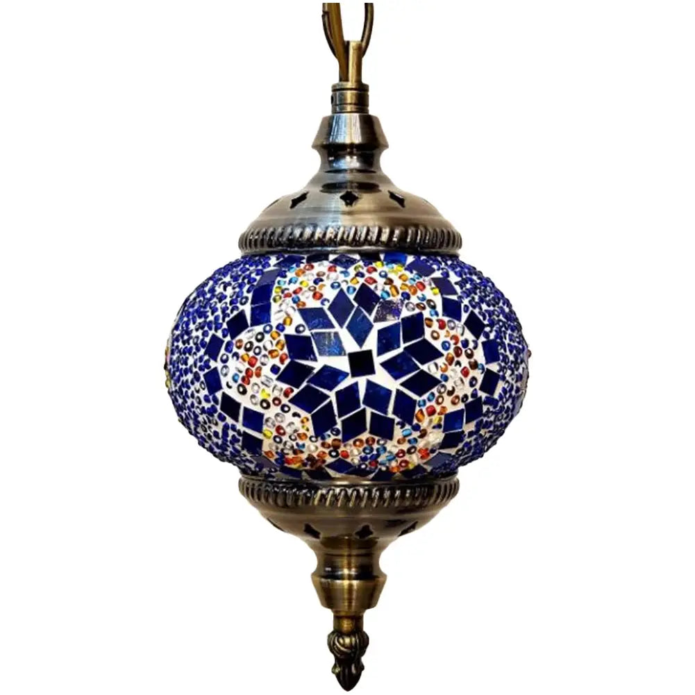 Mosaic Pendant Light Turkish Moroccan Mosaic Hanging Ceiling Lamp E27 Restaurant Club Single Head Chandelier for Bar Home Hotel from PriceLows™