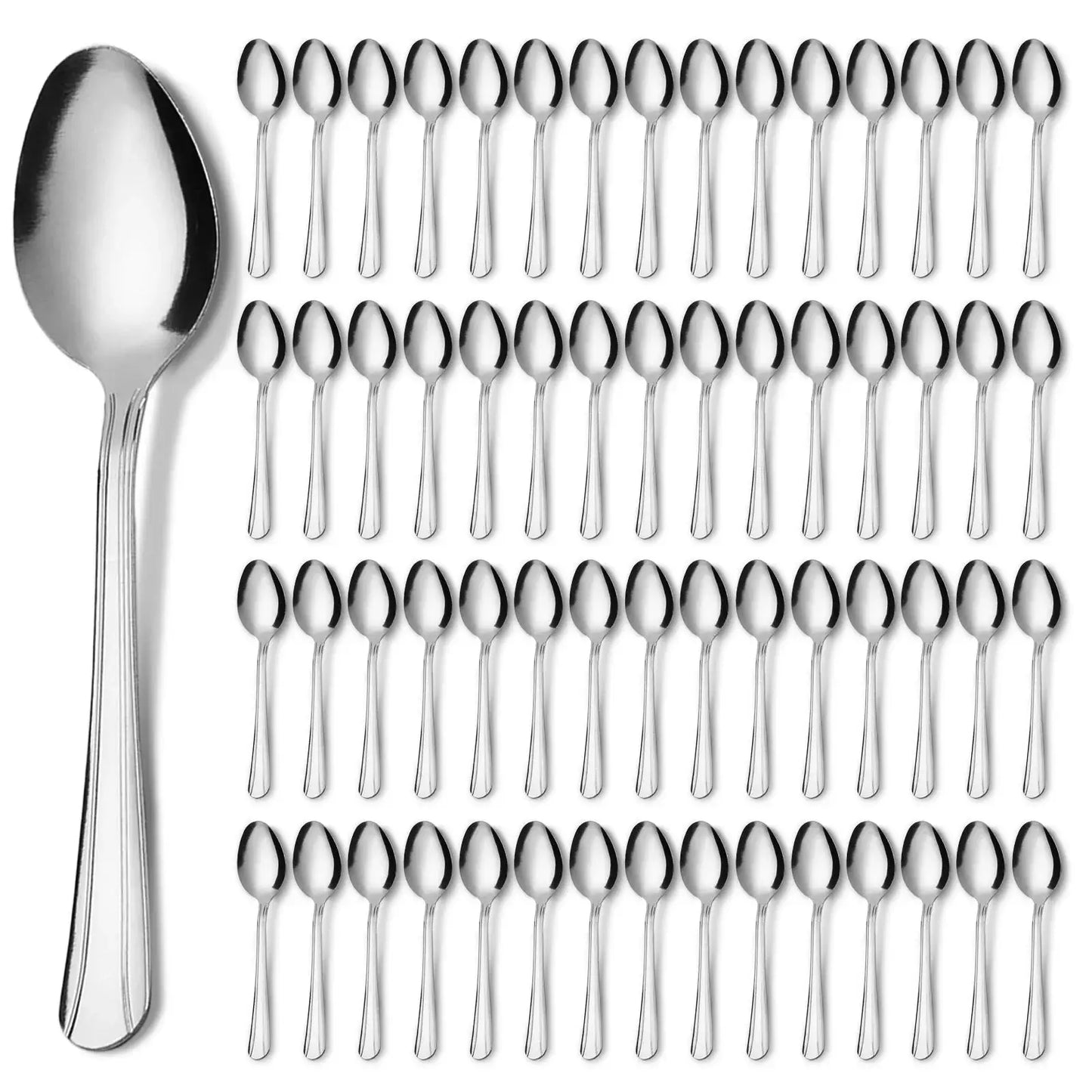 KOOMADE 16/36/60Pcs Stainless Steel Flatware Set, Mirror Polished Knives Forks Spoons, Dishwasher Safe for Home Holiday Dinner Gift from PriceLows™