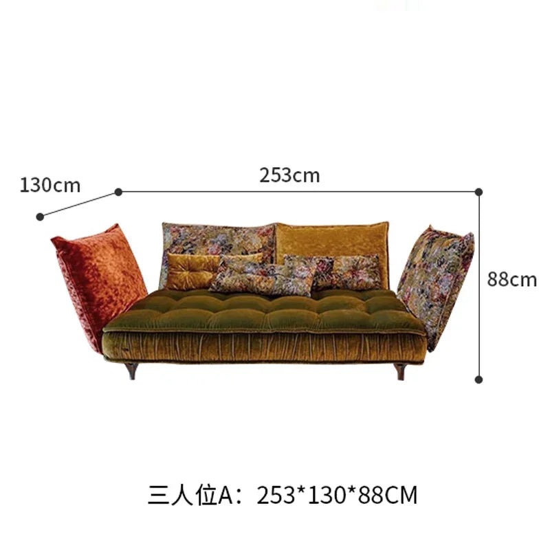 Sofa | Corner Sofa With Velvet Fabric | Modern Light Luxury | XS