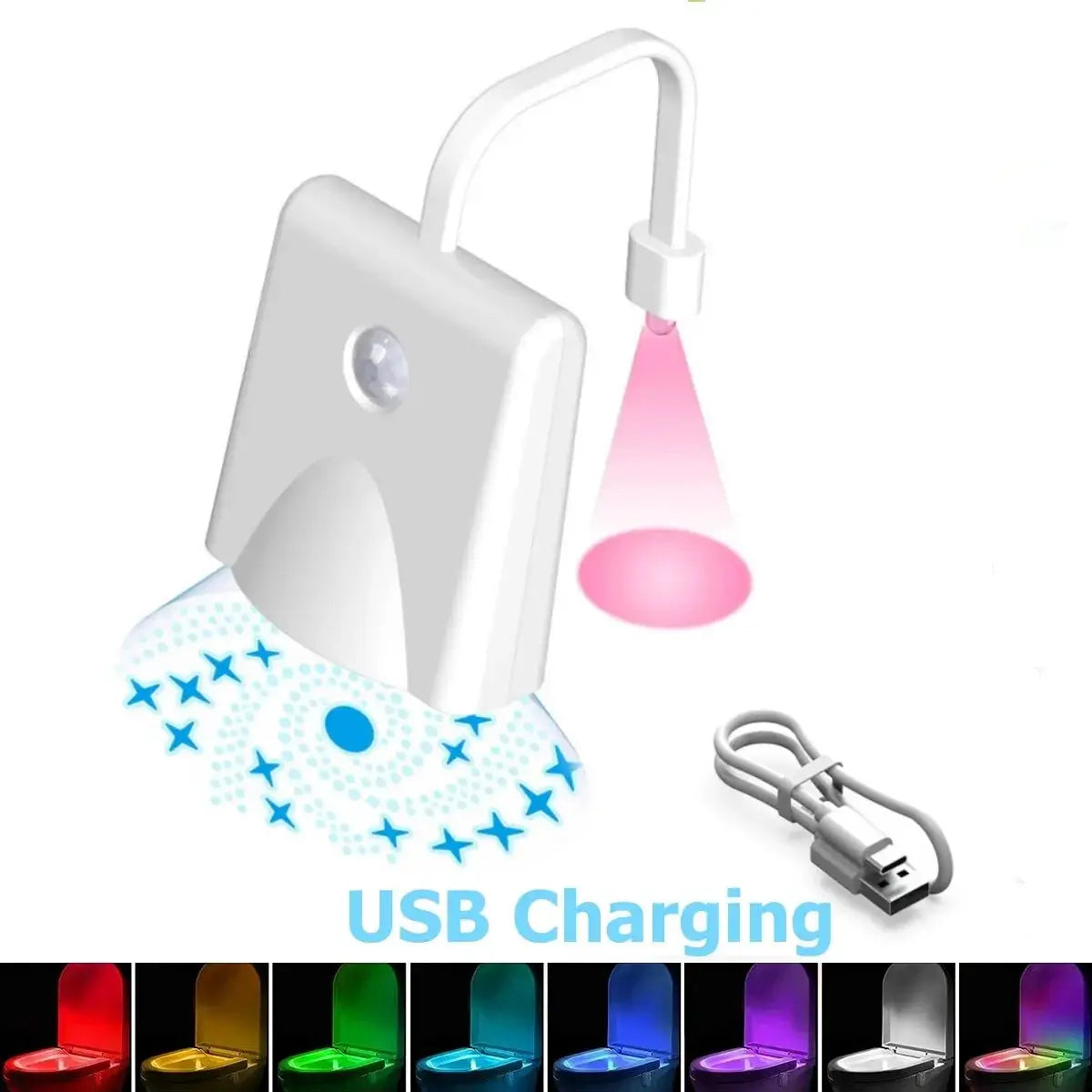 Toilet Night Light | Rechargeable | Waterproof | Colorful Projection from PriceLows™