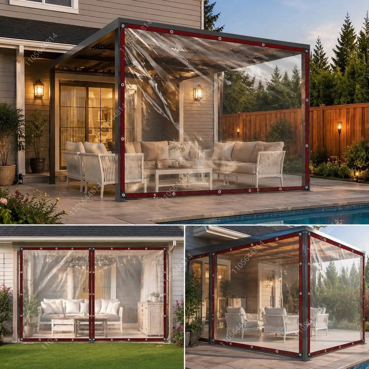 Clear Waterproof PE Tarpaulin | Reinforced Edges | High Transparency