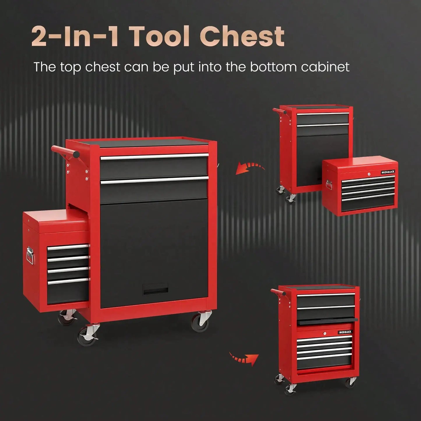 6-Drawer Rolling Tool Chest Lockable Tool Box And Storage Cabinet Garage Workshop from PriceLows™
