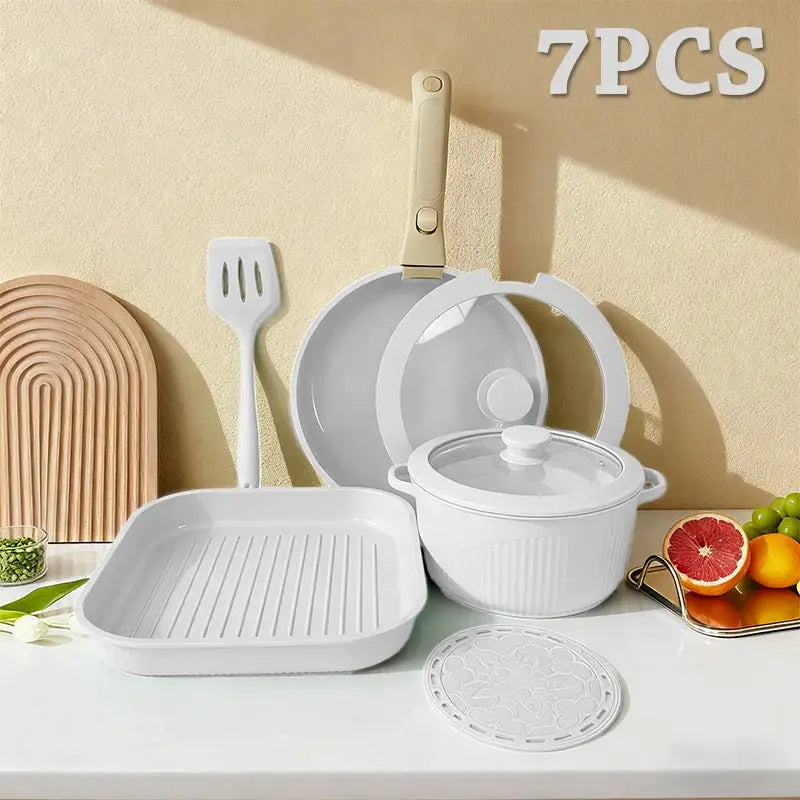 Pots and Pans Set, Nonstick Cookware Set Detachable Handle, Induction Kitchen Cookware Sets , RV Cookware Set, Oven Safe from PriceLows™