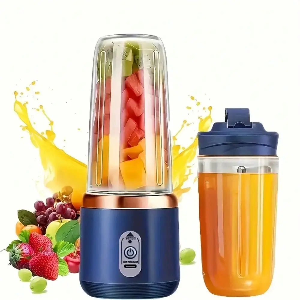 Juicer Cup + Portable Outdoor Cup, Dual Cups, Detachable, Easy To Clean, For Making Fine Juice, Fruit Blender, Beverage Maker, Suitable For Home, Outdoor Travel, Office, USB Charging, Portable Blender, Juice Mixer - Perfect G from PriceLows™