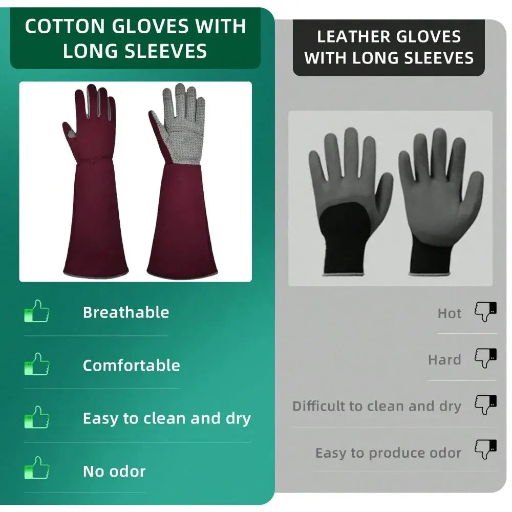 Ladies Thorn Proof Gardening Gloves Long Gauntlet Heavy Duty Garden Gloves, Elbow Length Women Leather Rose Pruning Glove For Yard Work Planting Protection from PriceLows™