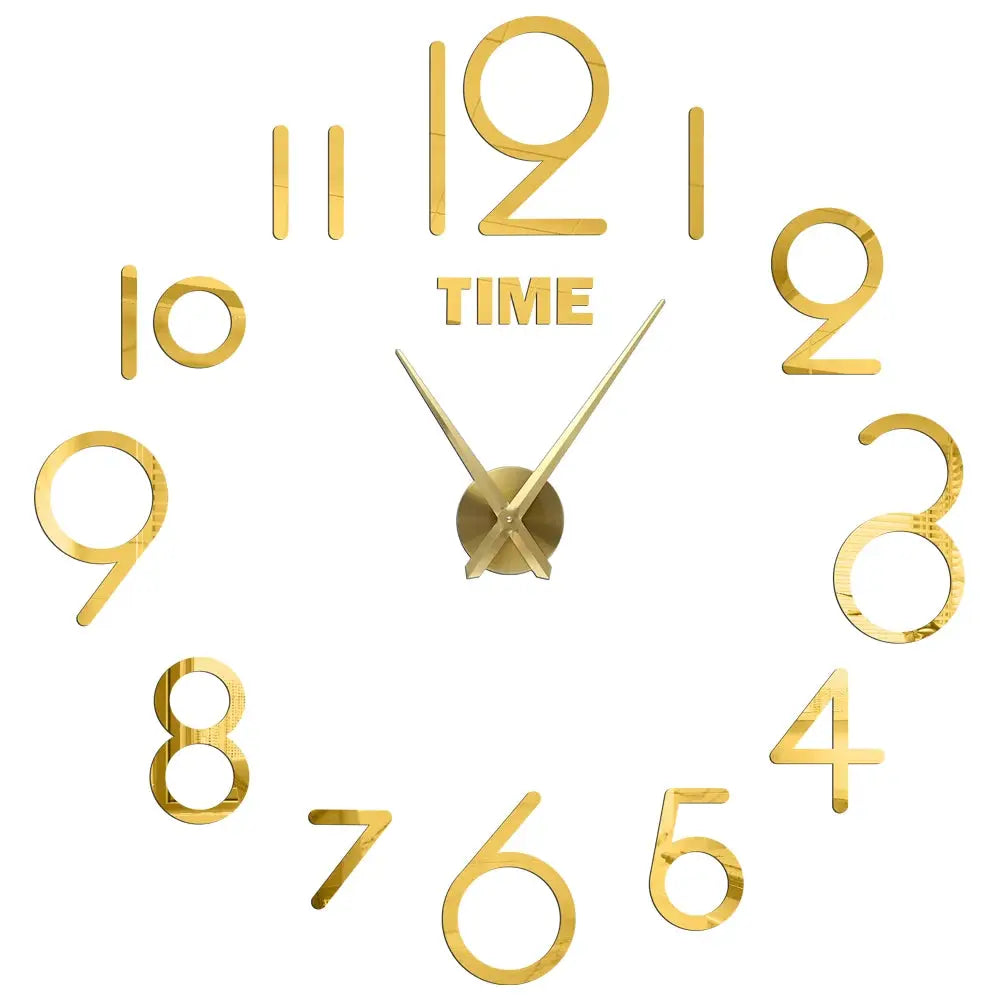 2023 Modern Design Large Wall Clock 3D DIY Quartz Clocks Fashion Watches Acrylic Mirror Stickers Living Room Home Decor Horloge from PriceLows™