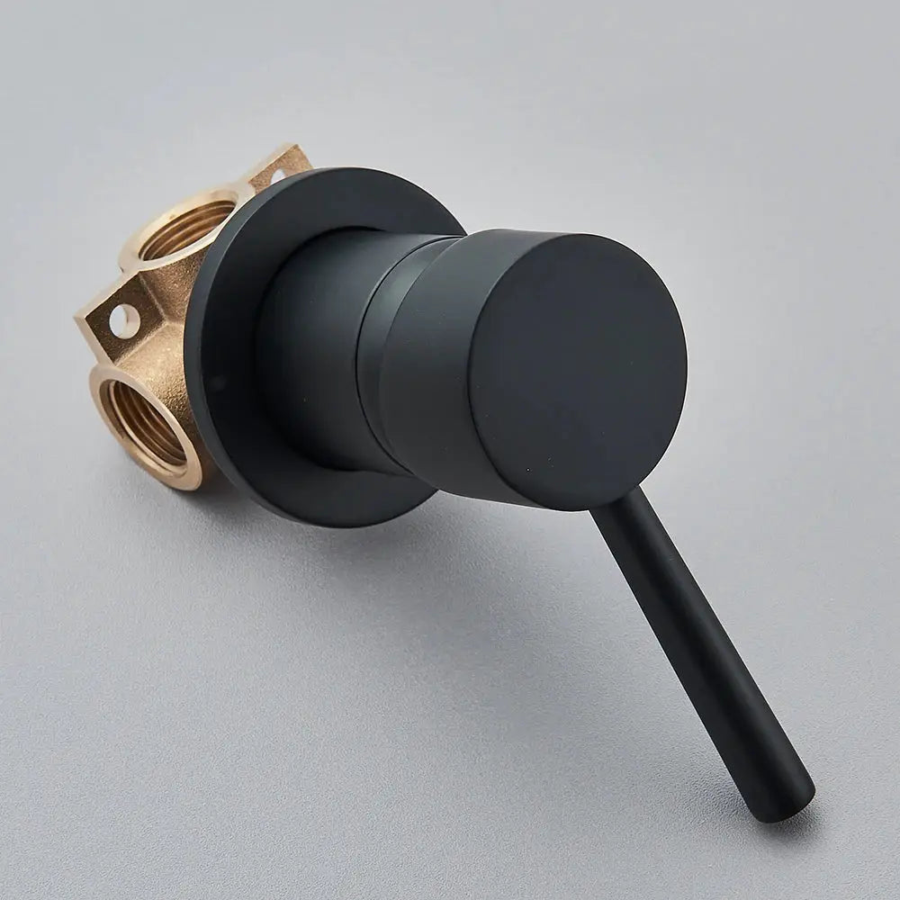 Brass Mixer Tap | Hot Cold Mixer Valve | Shower Diverter Valve | Black Chrome