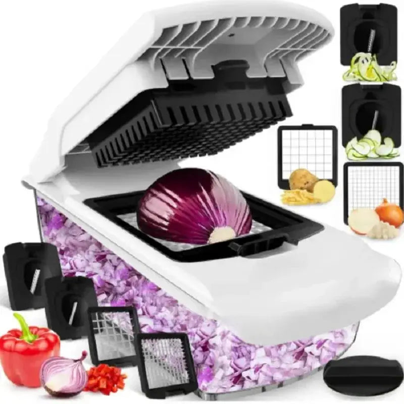Vegetable Cutter | Stainless Blades | All In One | 18 Piece Set