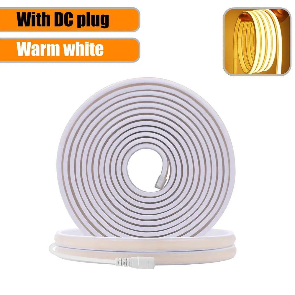 COB Led Neon Rope Light Strip 12V 24V 5m 10m 15m 20m 0.5m IP68 Waterproof Flexible Lamp 320LED High Density Liner Lighting RA90 from PriceLows™