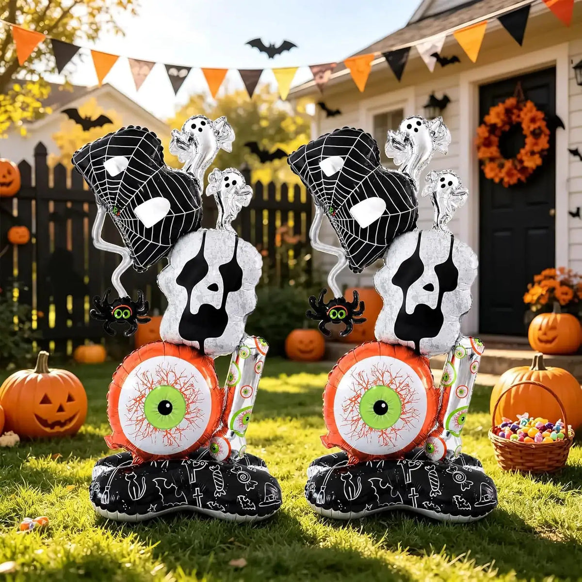 Giant Halloween Balloons | 3.8 Ft Self Standing | 2 Pack Boo