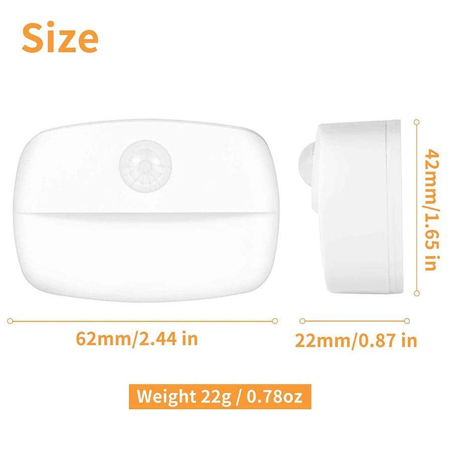 Motion Sensor Night Light | Battery Operated | LED Bulbs | Hallway Stair