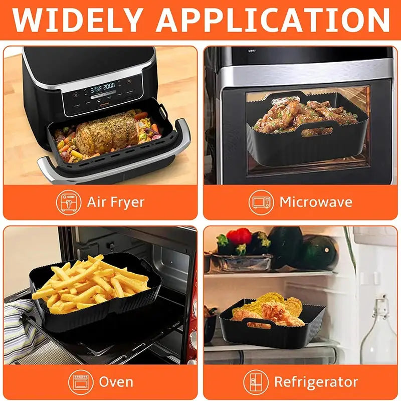Silicone Air Fryer Liners | Ninja AF500EU Compatible | Non-Stick | 10.4L/5.2L