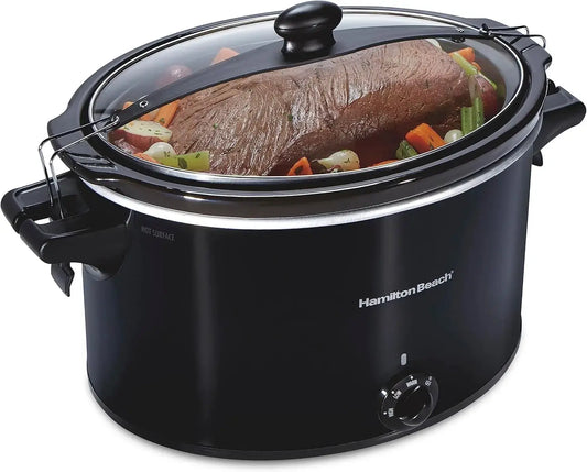 Slow Cooker Pot | 10 Qt | Stoneware | Portable with Lid