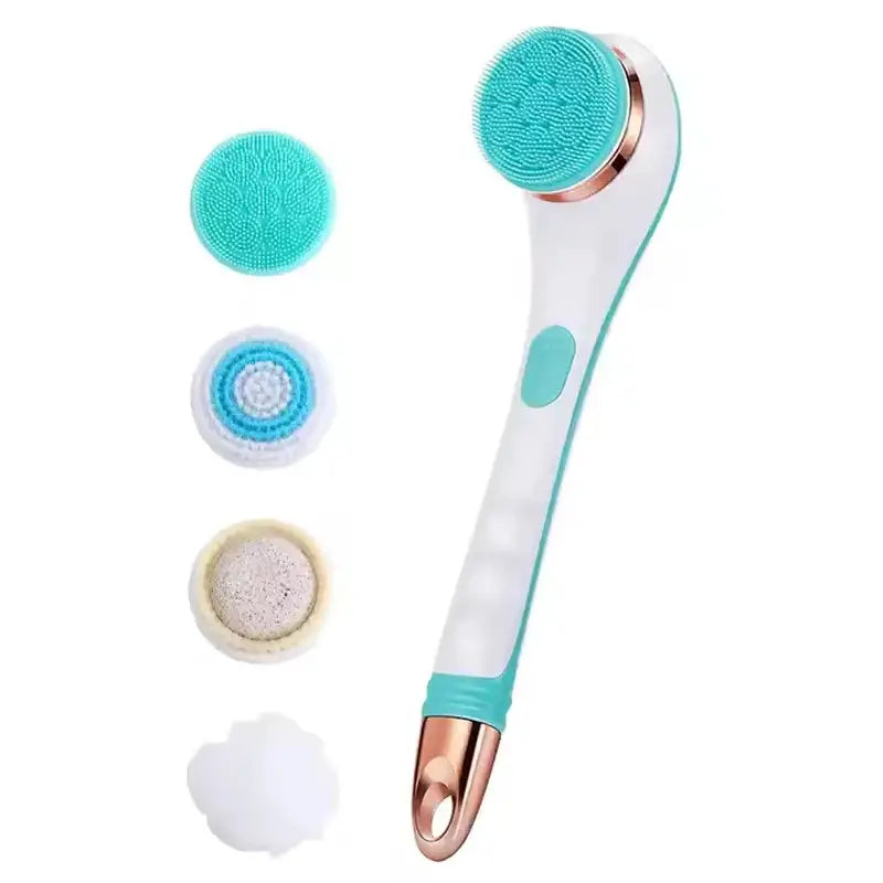 Electric Silicone Bath Brush | Long Handle | Silicone Bristles